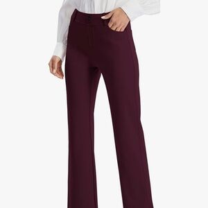 AFITNE Womens Yoga Dress Pant Burgundy Size LARGE NWT